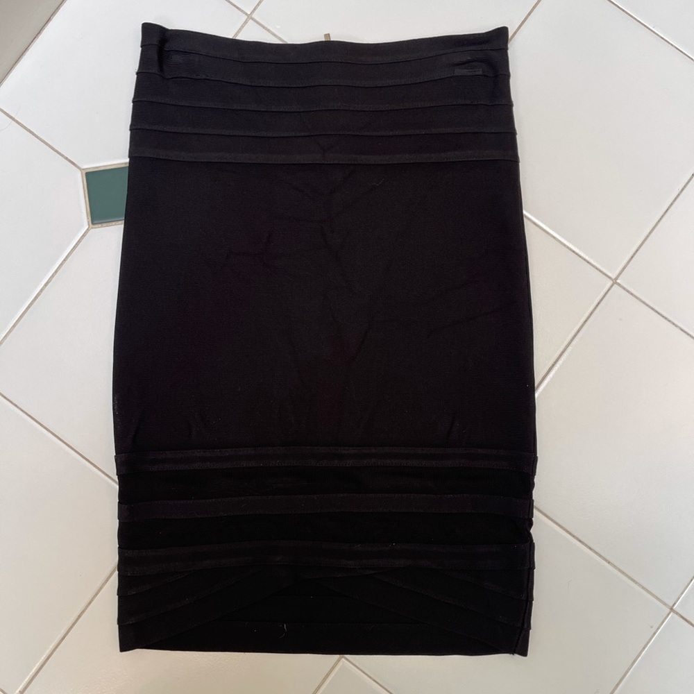 Bebe Bandage Black Pencil Skirt
